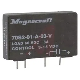 Schneider Electric 70S2 Series 3 A Load PCB Mount 60 V DC Load 15 V DC Control Solid State Relay, 70S2-01-A-03-V-23