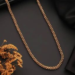 Saraf RS Jewellery Gold Ball Design 18 inch Dailywear Classic Chain Necklaces-45