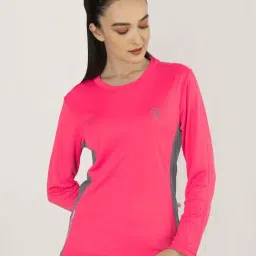 Chkokko Pink & Grey Plain T-Shirt-image-97