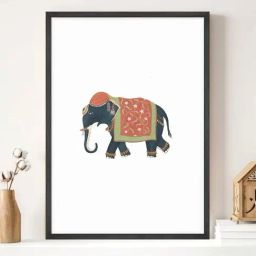 Indian Classic Art Multicolor Canvas Abstract Wall Art-image-56