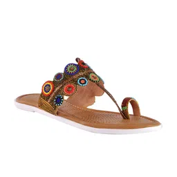 Wet Blue Women Multicoloured Solid Synthetic One Toe Flats-image-28