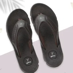 yoho Men Self Design Ortho Rubber Thong Flip-Flops image 1