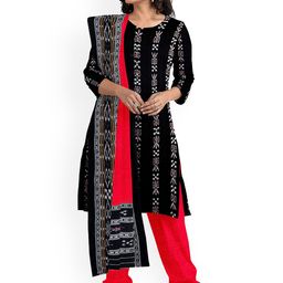 KALPRA FASHION Ethnic Motifs Printed Pure Cotton Unstitched Dress Material-image-75