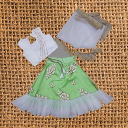 satyamfab Girls Embroidered Ready to Wear Lehenga & Blouse With Dupatta-image-77
