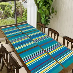 Aura 6Pcs Blue & Yellow Printed Table Placemats-image-39