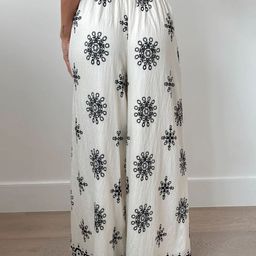 Routes by All About You Printed Round Neck Top With Palazzos Co-Ords image 3