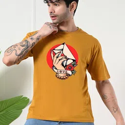 OWL MINK Graphic Printed Pure Cotton Oversized T-shirt-image-43