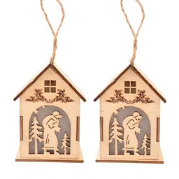 TAYHAA Set Of 2 Brown Whimsical Home Harmony Tags image 3