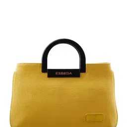Esbeda Yellow Distressed Handbag-picture-36