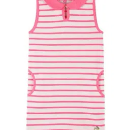 Cherry Crumble By Nitt Hyman Kids Pink & White Striped Dress-image-48