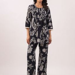 JISORA Printed Pure Cotton Co-Ord Set-image-61