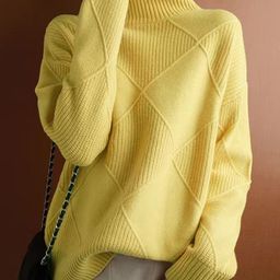 StyleCast Women Cable Knit Turtle Neck Pullover Sweater-image-60