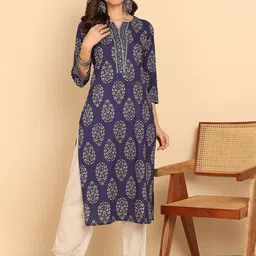 GULMEHAK Women Ethnic motifs Printed Cotton Straight Kurta-picture-45