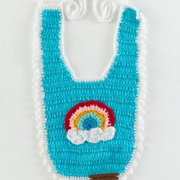 The Original Knit Rainbow Design Bib - Blue-picture-26
