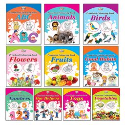 Preschool Copy Colouring Books Set of 10 - English-27