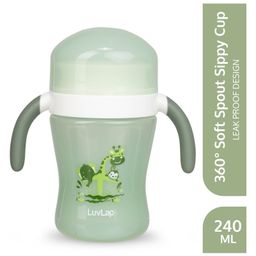 Luv Lap 360° Soft Spout Baby Trainer Sipper Green - 240 ml-picture-16
