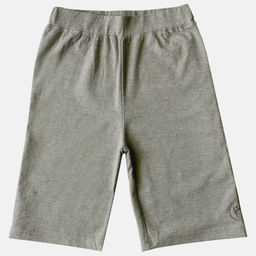 Kiddopanti Brand Name Printed Cycling Shorts - Grey Melange-image-58