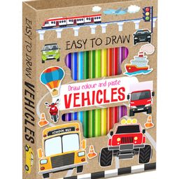 Vehicles Drawing and Activity Art Kit: Draw, Colour and Paste with Stickers, Colouring Pencils and Drawing Pad-26