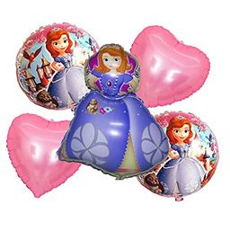 Decor Mantra sofia cartoon theme dall shape foilballoon for kid girls birthday decoration - Pink - Pack of 5-image-82