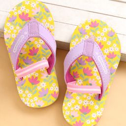 Cute Walk by Babyhug Flip Flops with Back Strap & Floral Print - Multicolor-image-79