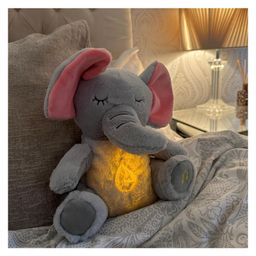 Elecart Breathing Stuffed Animal | Soothe Snuggle Elephant Plush | Rhythmic Breathing Sleep Companion for Kids | Soft Musical Plush with Lights & Sensory Details | Bedtime Soothing Toy - Height 32 cm-15