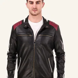 Leather Retail Men Biker Jacket-picture-36
