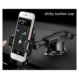 Momisy 2 in 1 Car Mobile Holder for Dashboard, Windshield, AC Vent with 360° Rotational, Strong Suction Cup, One Click Release Button Compatible with 4 to 6.4 inch Devices image 2