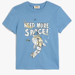 Koton Boys Graphic Printed Round Neck Cotton T-shirt-picture-15