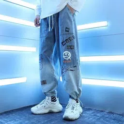 StyleCast Men Jogger Light Fade Printed Jeans-95
