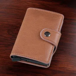 SZN Men Zip Detail Leather Card Holder-19