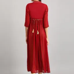 Aurelia Red Printed A Line Kurta image 2