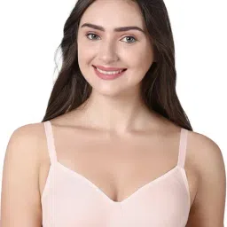 Enamor A042 Side Support Shaper Classic Bra -Supima Cotton Non-Padded Wirefree High Coverage- Pearl-picture-6