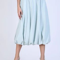 Showoff Sea Green Cotton Regular Fit Skirt-image-94