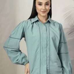 Melon By plusS Blue Plain Shirt-image-29