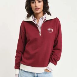 Gant Maroon Cotton Printed Sweatshirt-image-50