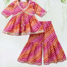 Bolly Lounge Girls Multi Cotton Regular Fit Kurta Set-image-1