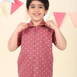Fabindia Boys Spread Collar Conversational Printed Cotton Casual Shirt-image-59