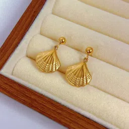 Jewels Galaxy Stainless Steel Gold-Plated Contemporary Shaped Drop Earrings-picture-19