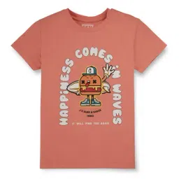 Gini & Jony Kids Peach Printed T-Shirt-picture-20