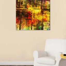 999store Multicolor Abstract Grunge With Colorful Blots Canvas Painting-8