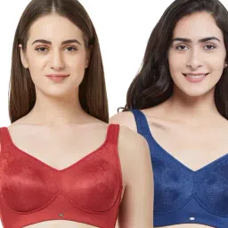 Soie Multicolor Non Wired Non Padded Minimizer Bra - (Pack Of 2)-72