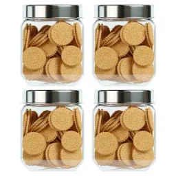 Femora Octo Transparent Glass Storage Jars (1150 ml) - Set of 4-17