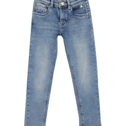 Blue Giraffe Kids Blue Cotton Washed Jeans-image-53