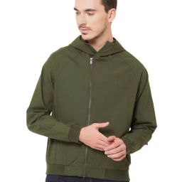 Pepe Jeans Olive Green Regular Fit Hooded Jacket-image-115