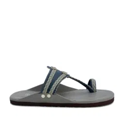Madras Trunk Men's Desi Navy Toe Ring Sandals-picture-16