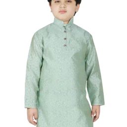 SG Yuvraj Kids Blue Solid Full Sleeves Kurta-image-98