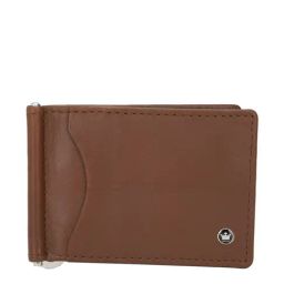 Louis Philippe Brown Casual Leather Money Clip Wallet for Men-image-61