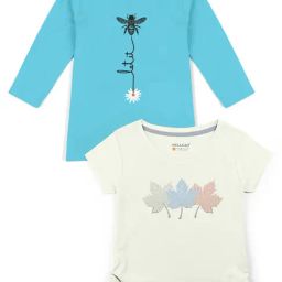 HELLCAT Turquoise & White Printed T-Shirt (Pack Of 2)-image-74