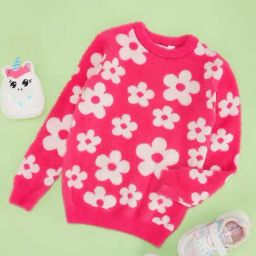 Pantaloons Junior Girls Raspberry Sorbet Printed Sweater-image-68