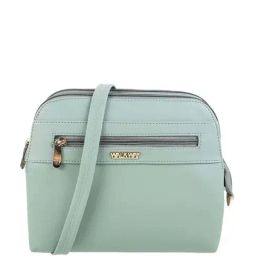 Walkway Green Synthetic Solid Sling Handbag-image-16
